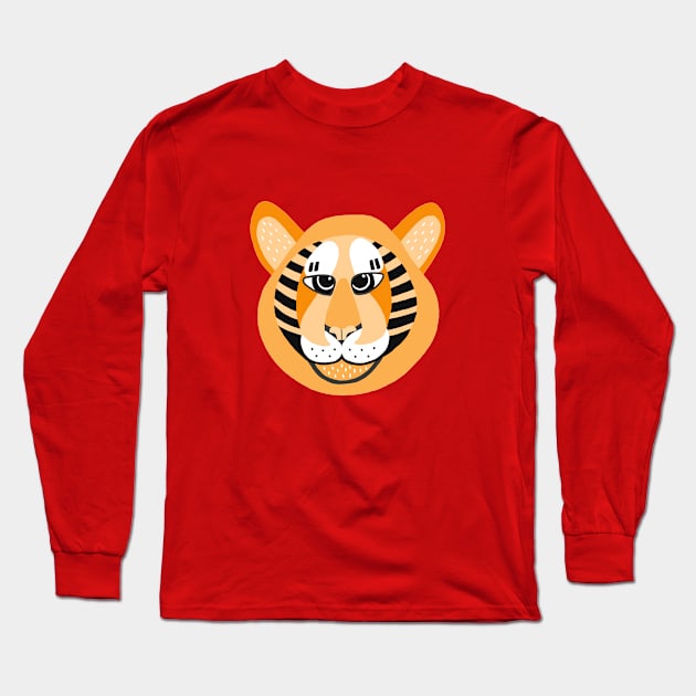 Tiger Long Sleeve T-Shirt by Réka Sajó